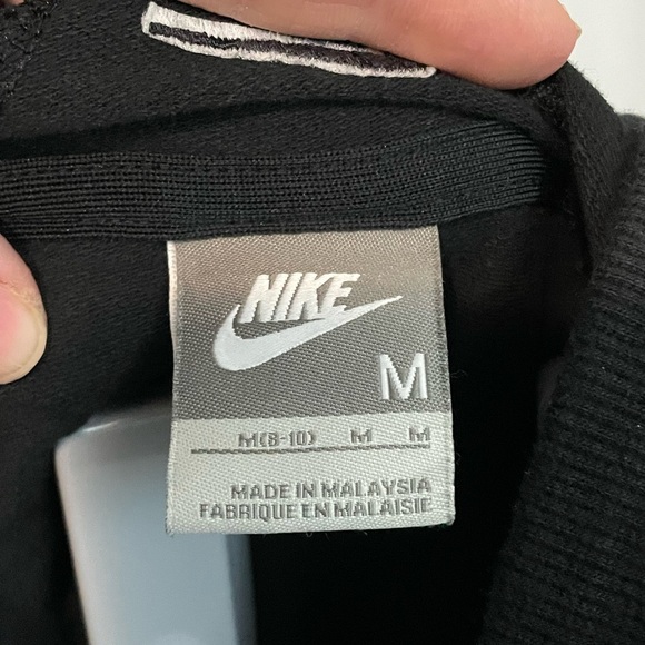 Nike Vintage Y2K Sleeveless‎ Hooded Sweatshirt Black Workout Size M - Picture 5 of 11